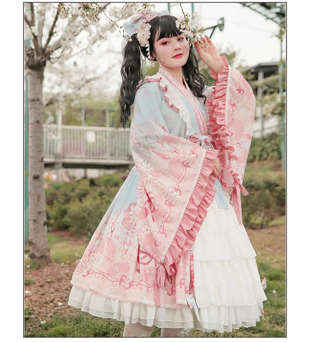 EverythingCuteClub Top The Melody Of Sakura Plus Size Lolita Fashion Kimono Style 4 EverythingCuteClub Top The Melody Of Sakura Plus Size Lolita Fashion Kimono Style