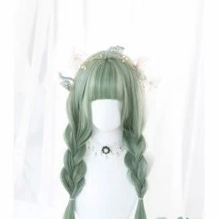 EverythingCuteClub Matcha Green Hair Wigs Curl / Straight 6 EverythingCuteClub Matcha Green Hair Wigs Curl / Straight