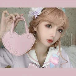 EverythingCuteClub Love Heart Pancake Mini Bag
