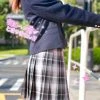 EverythingCuteClub Pre-order Devil Cat Plaid Pleated Skirt