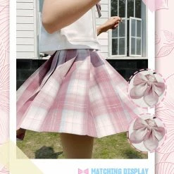 EverythingCuteClub Pre-order Day Of Sakura Plaid Skirt First Round Reservation May Top