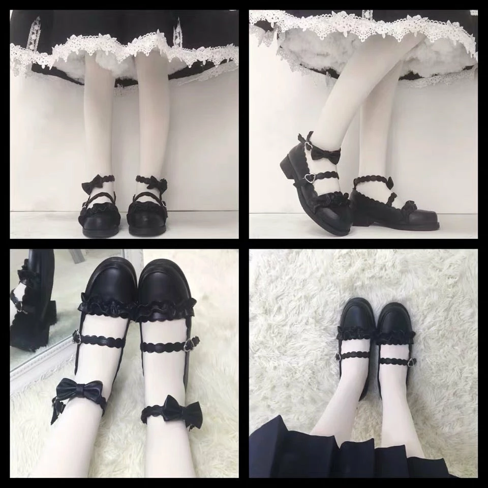 EverythingCuteClub Meiruru Leather Shoes Low Heel Sheep Puff Accessories 7 EverythingCuteClub Meiruru Leather Shoes Low Heel Sheep Puff Accessories