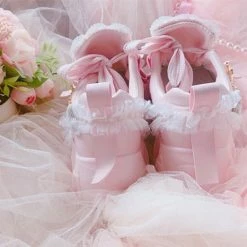 EverythingCuteClub Sweet Lolita Pink Sneakers Handcrafted