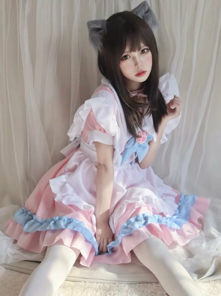 EverythingCuteClub Lingerie + Panties + Sleepwear + Socks Neko Cat Pink Maid Costume Cosplay 6 EverythingCuteClub Lingerie + Panties + Sleepwear + Socks Neko Cat Pink Maid Costume Cosplay