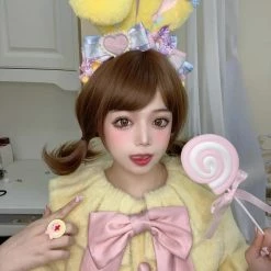 EverythingCuteClub Rabbit Ear KC Lolita Accessories Photo Proper Cosplay Accessories