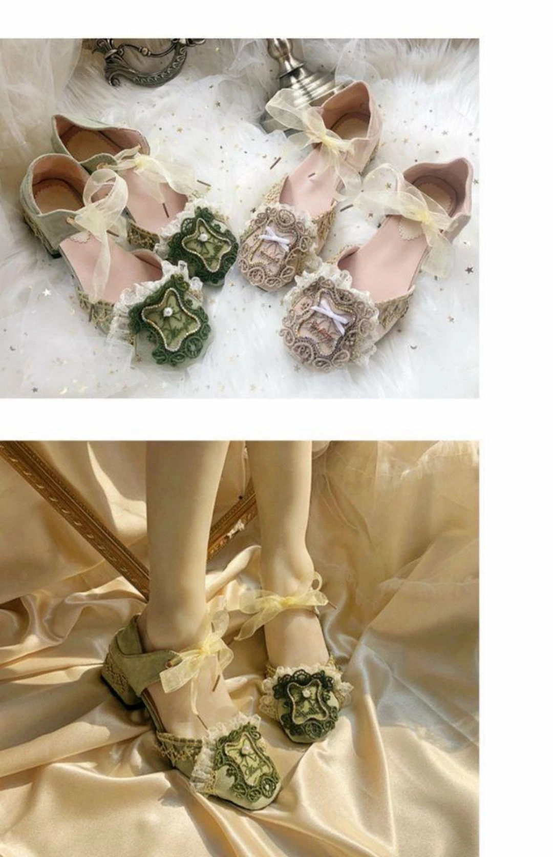 EverythingCuteClub Accessories Retro Summer Palace Mid Heel Shoes Handcrafted 6 EverythingCuteClub Accessories Retro Summer Palace Mid Heel Shoes Handcrafted