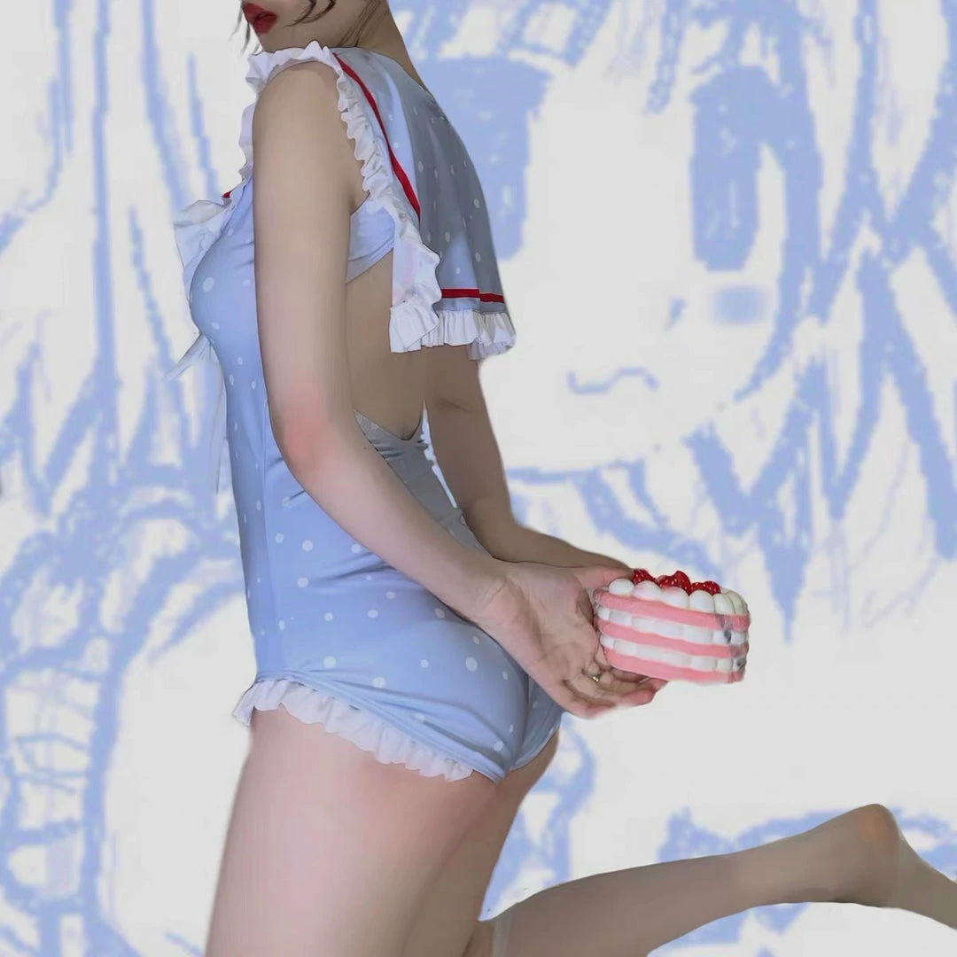 EverythingCuteClub Baby Blue / Pink Swimsuit One Piece Lingerie + Panties + Sleepwear + Socks 3 EverythingCuteClub Baby Blue / Pink Swimsuit One Piece Lingerie + Panties + Sleepwear + Socks