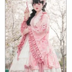 EverythingCuteClub Top The Melody Of Sakura Plus Size Lolita Fashion Kimono Style 18 EverythingCuteClub Top The Melody Of Sakura Plus Size Lolita Fashion Kimono Style