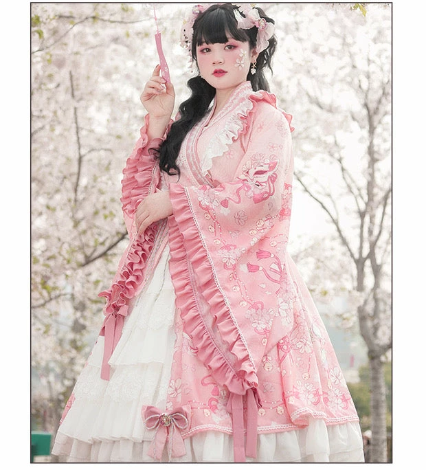 EverythingCuteClub Top The Melody Of Sakura Plus Size Lolita Fashion Kimono Style 9 EverythingCuteClub Top The Melody Of Sakura Plus Size Lolita Fashion Kimono Style