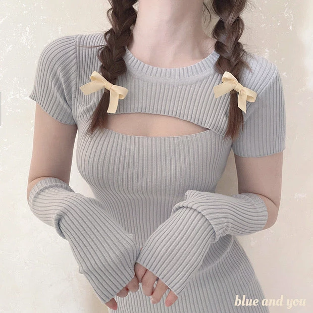 EverythingCuteClub Hollow Out Black / Blue Summer Girl Dress 4 EverythingCuteClub Hollow Out Black / Blue Summer Girl Dress